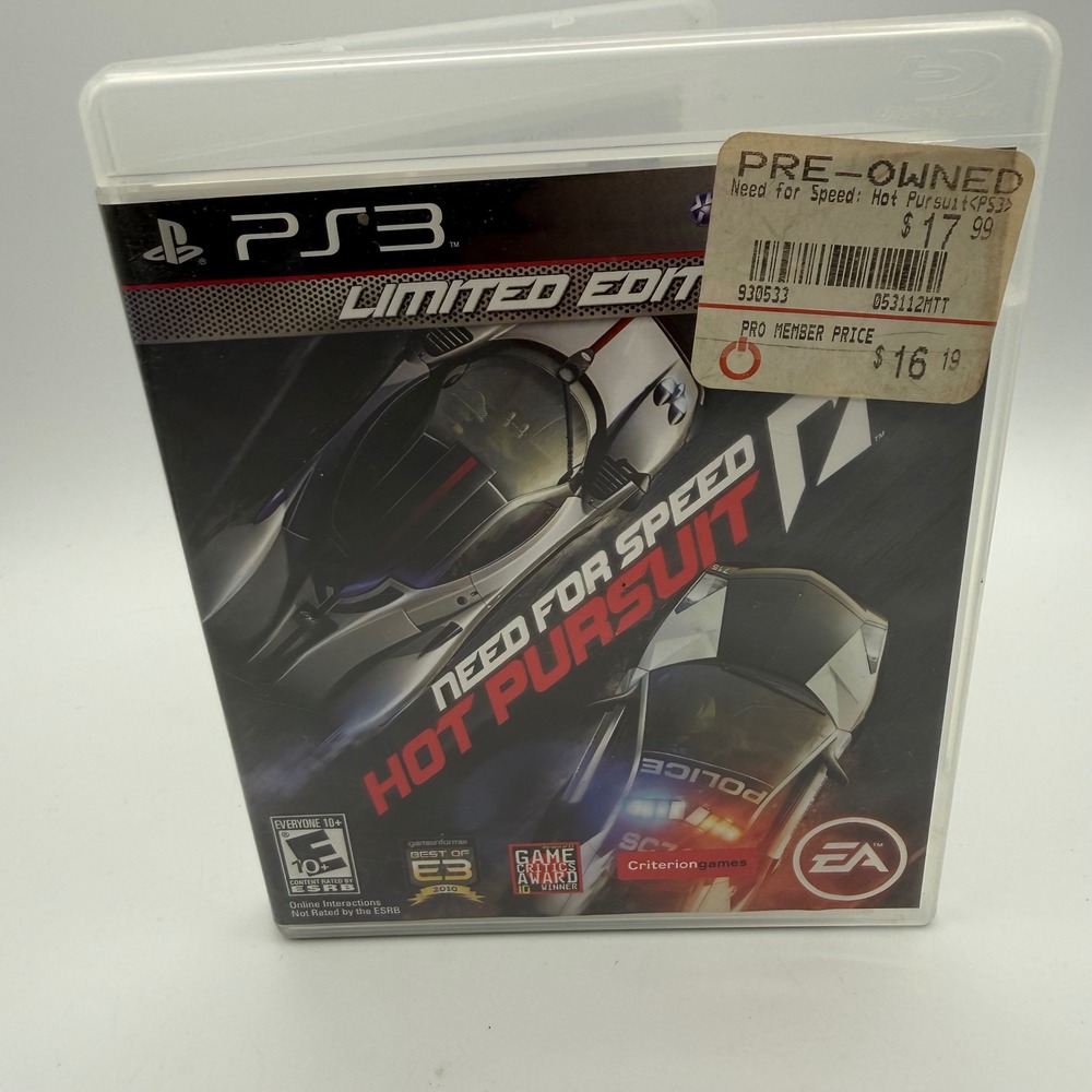 EA Need for Speed Hot Pursuit PS3 N/A Multi Good Limited Edition Racing Game